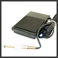 Fotpedal Med Stereo Kontakt Svart